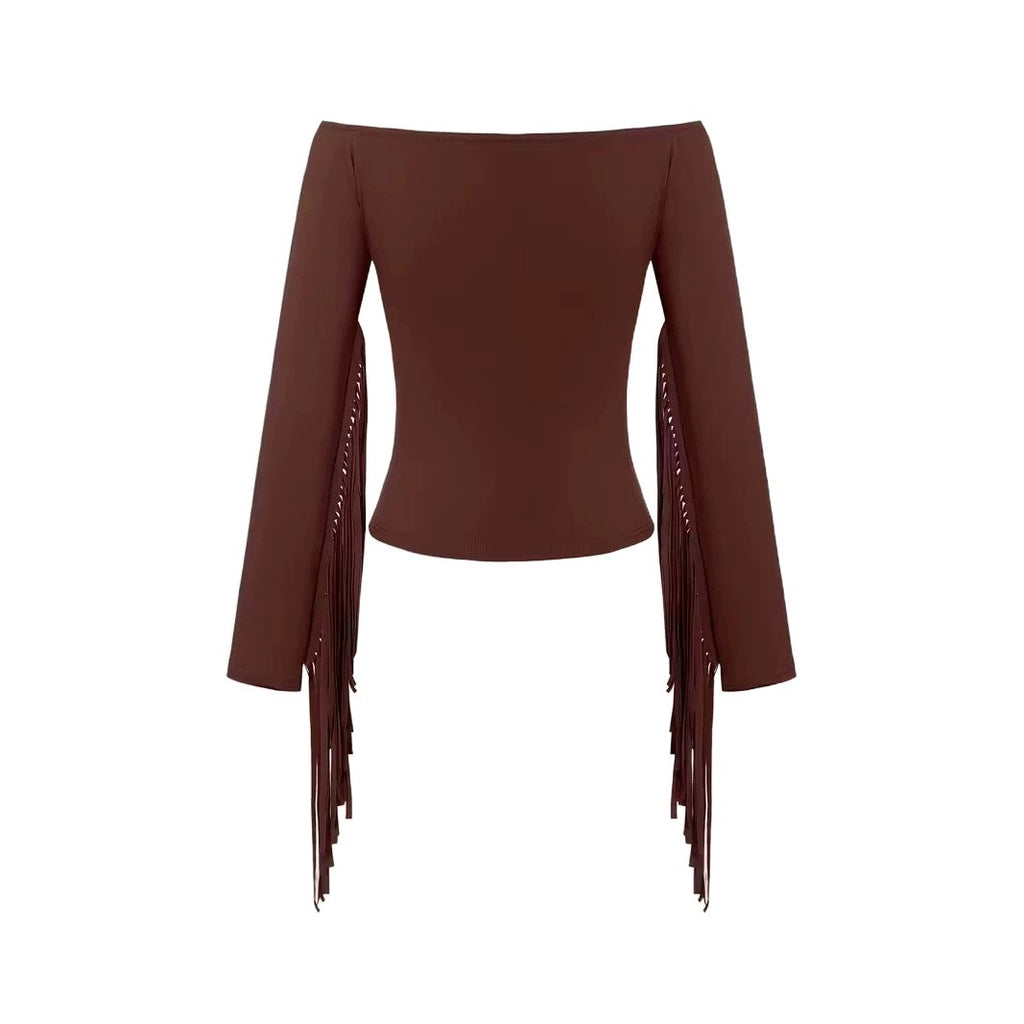 Tassel de style ethnique occidental haut de page