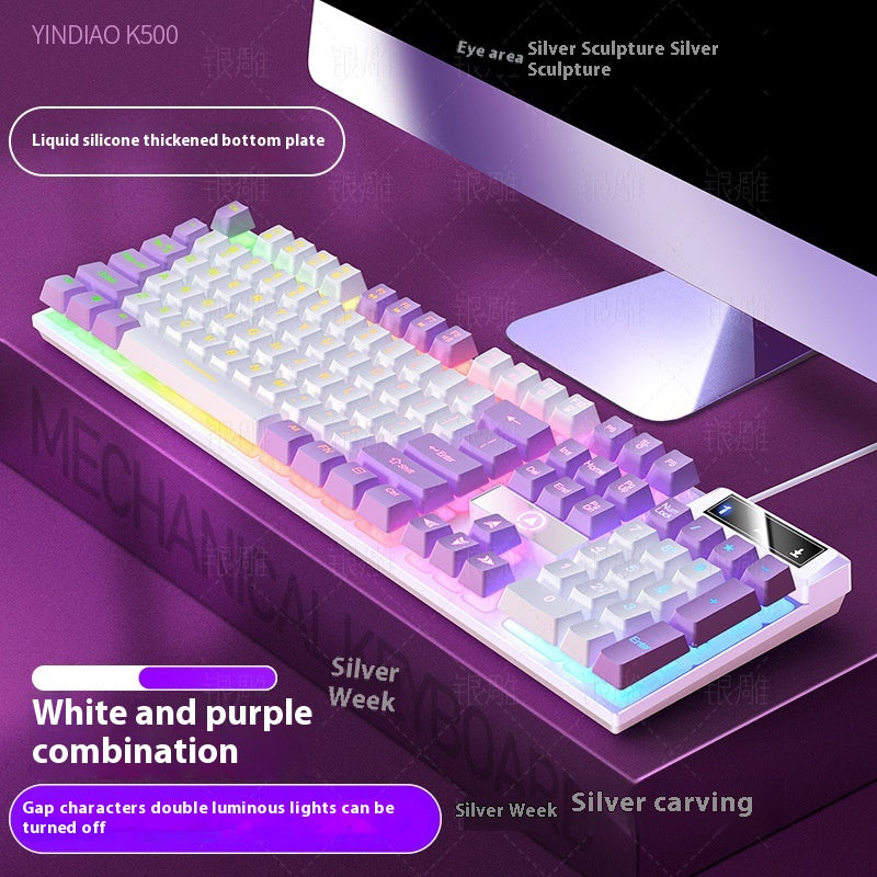 K500 jeu filaire couleur matching machine lumineuse Touch ordinateur de bureau clavier