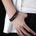 Vintage bracelet double en cuir de vache