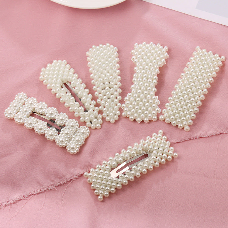 Pearl Hairpin Bangs Bijoux cheveux Tendance Lady Temperament