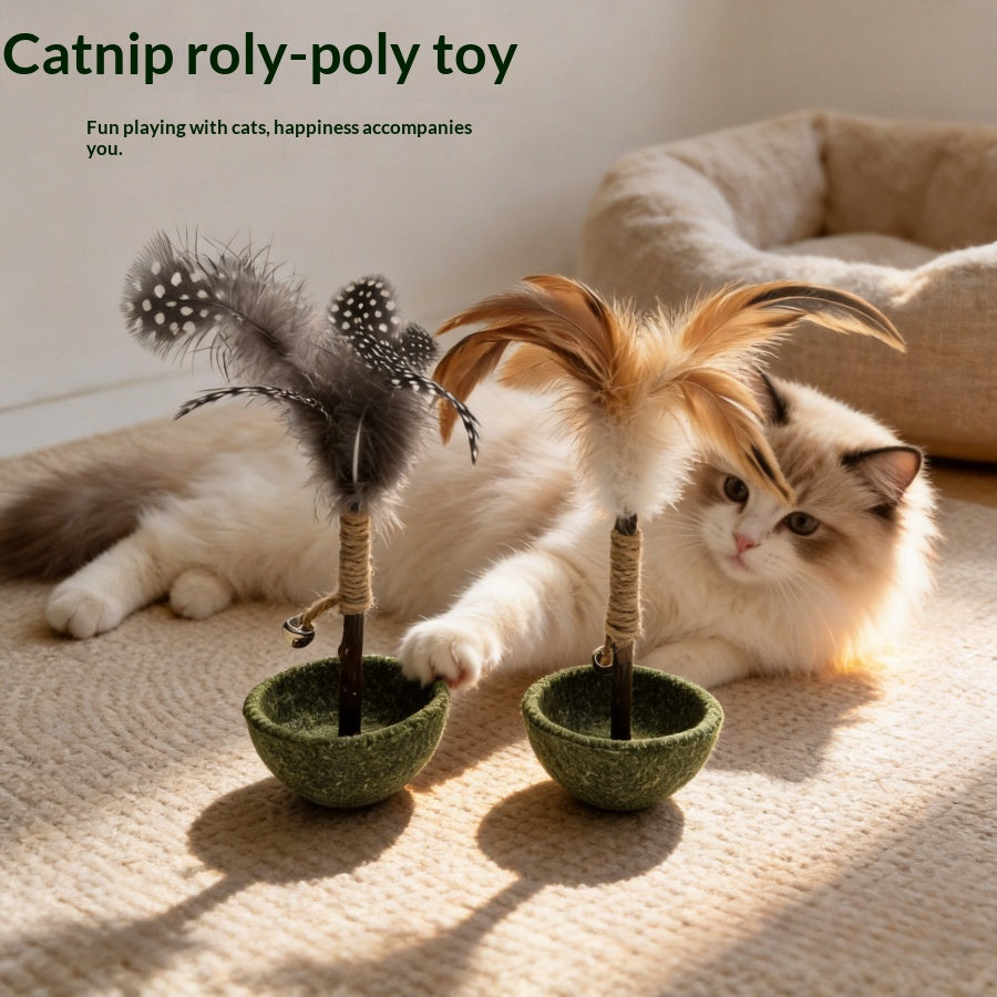 Jouet Roly-poly de chat Un Gadget auto-amusant