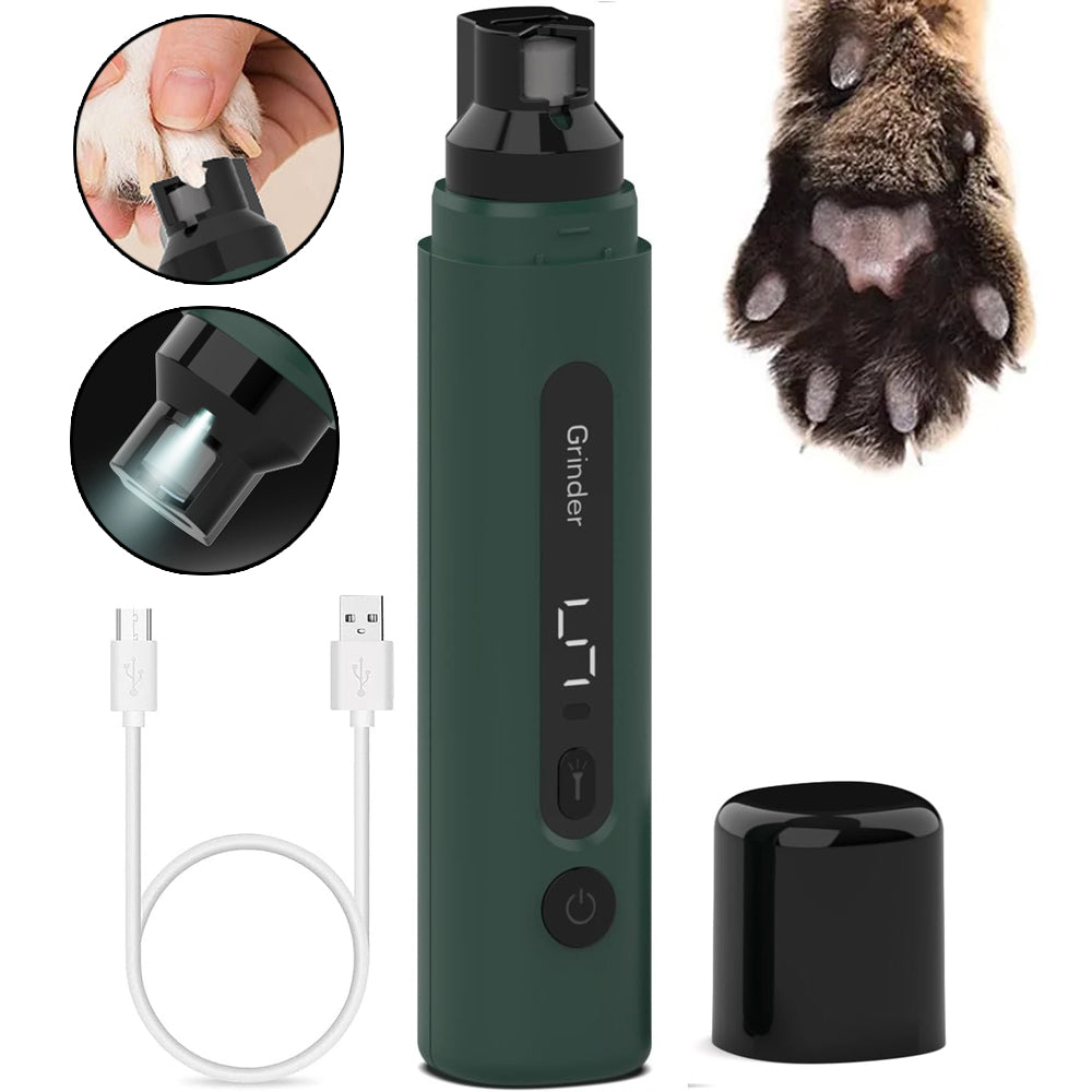 Grindeuse à ongles de chien Électrique Trimmers à ongles de chat Rechargeable Grinders à ongles de chat Wit Super silencieux