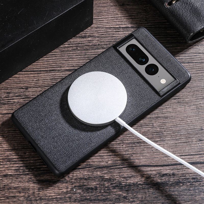 Applicable à l'étui Google Leather Phone Case PIXEL Série Protection tout compris C