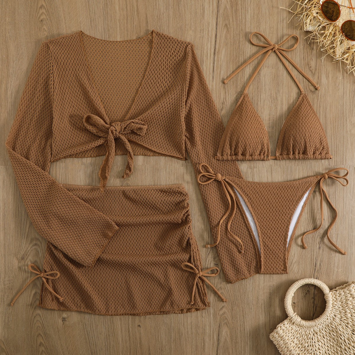 Ensemble de maillots de bain de vacances Lacey blanc cassé léger