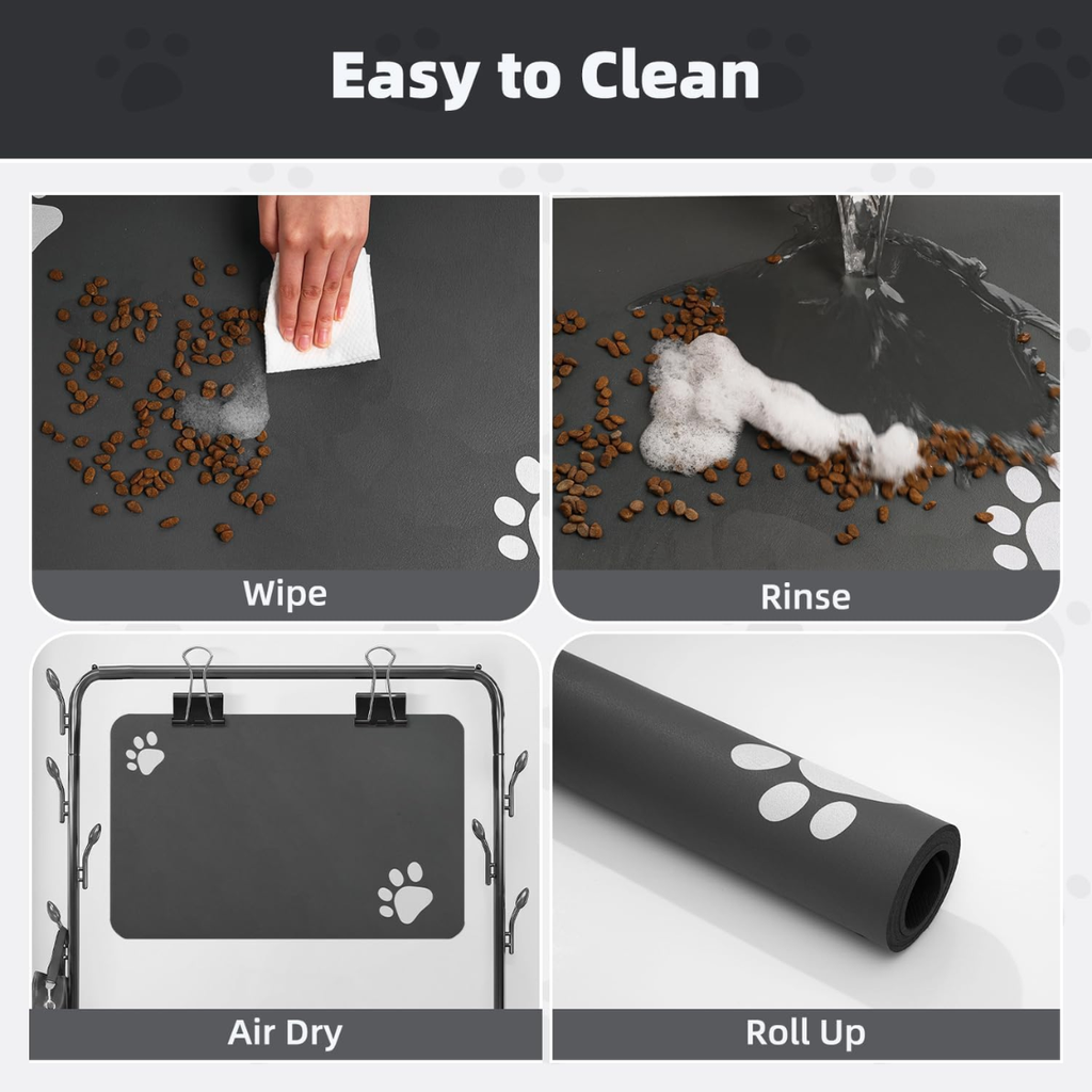 Nourriture pour animaux de compagnie Mat-Absorbent Dog Mat pour la nourriture et l'eau Bol No Stains Easy Clean Dog Food Ma
