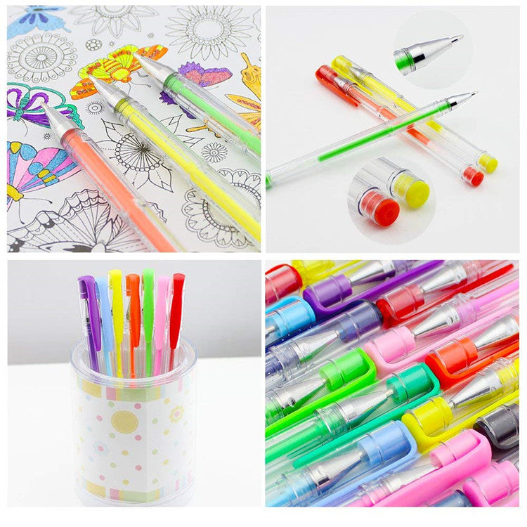Stylo de couleur Gel Stylo d'aquarelle 100 Couleur Set Highlighter Stylo