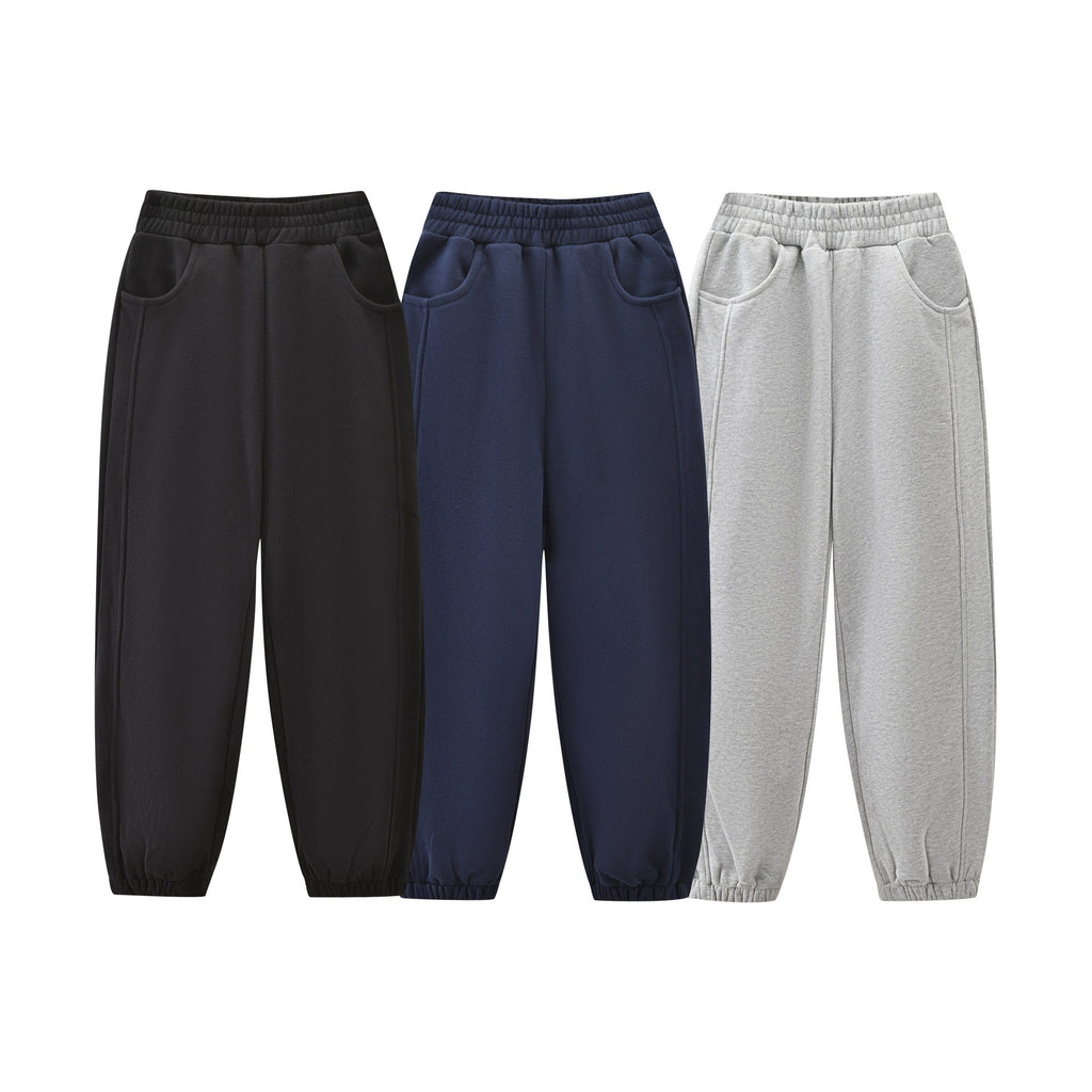 Sweat-pantalons rembourrés de couleur solide pour enfants