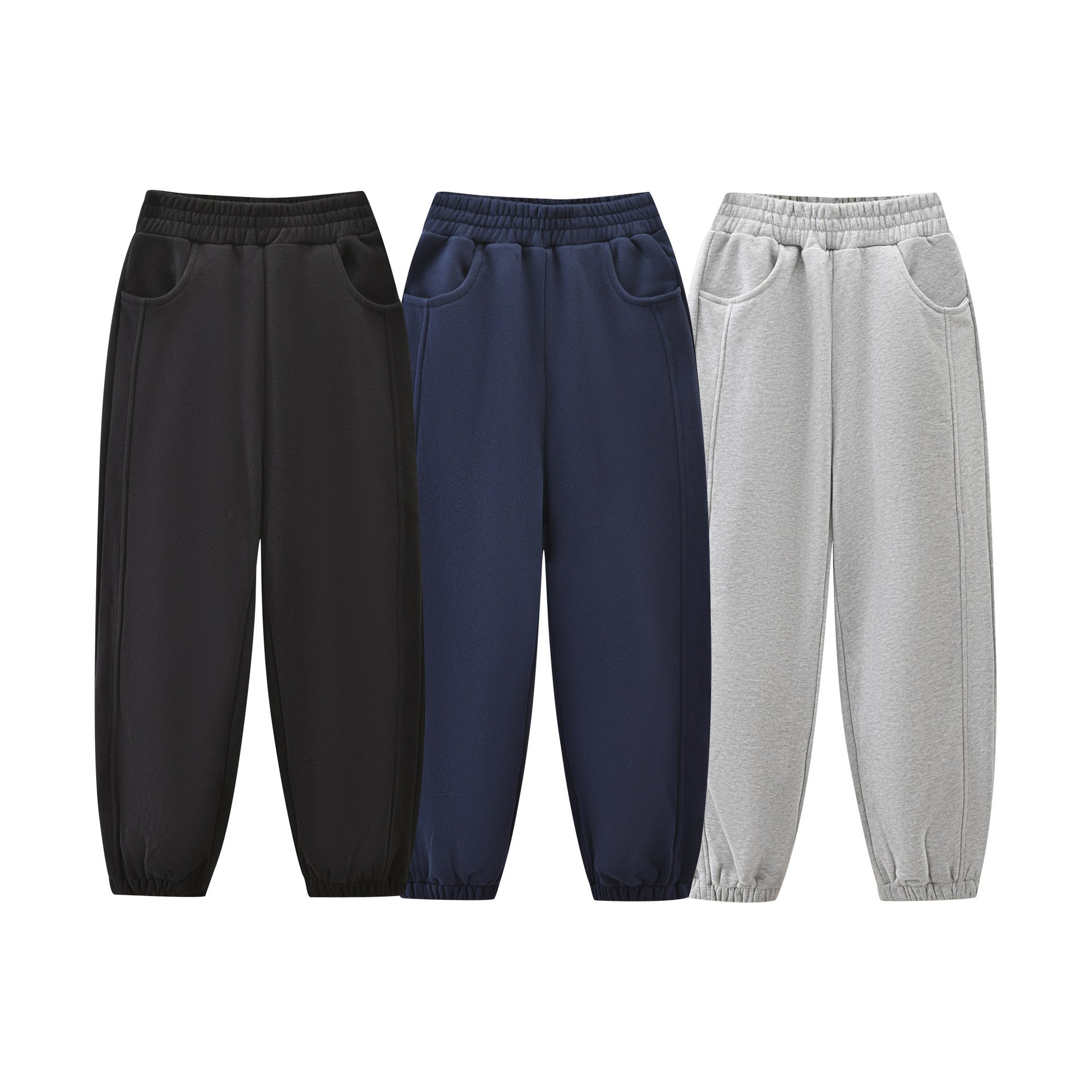 Sweat-pantalons rembourrés de couleur solide pour enfants