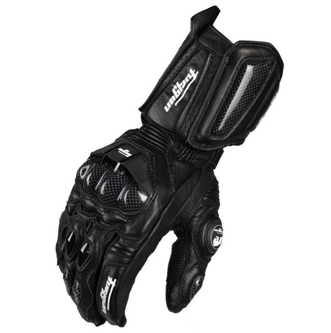 Gants de moto en carbone respirant Fibre en cuir résistant à la chute Quatre saisons