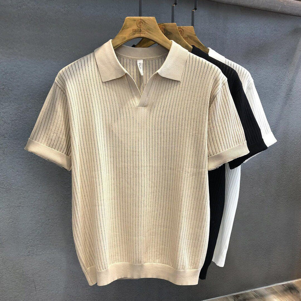 T-shirt à manches courtes avec motif diamant pour hommes