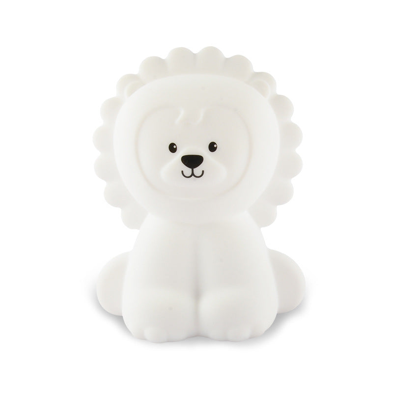 Colorful Une lampe de chambre à coucher changement de couleur Ambiance Lion Silicone Lampe de nuit