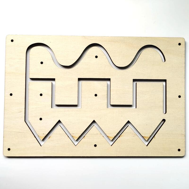 Diy Wood Chip Graffiti Accessoires peints à la main Réveil Horloge Gear Development Intelligence