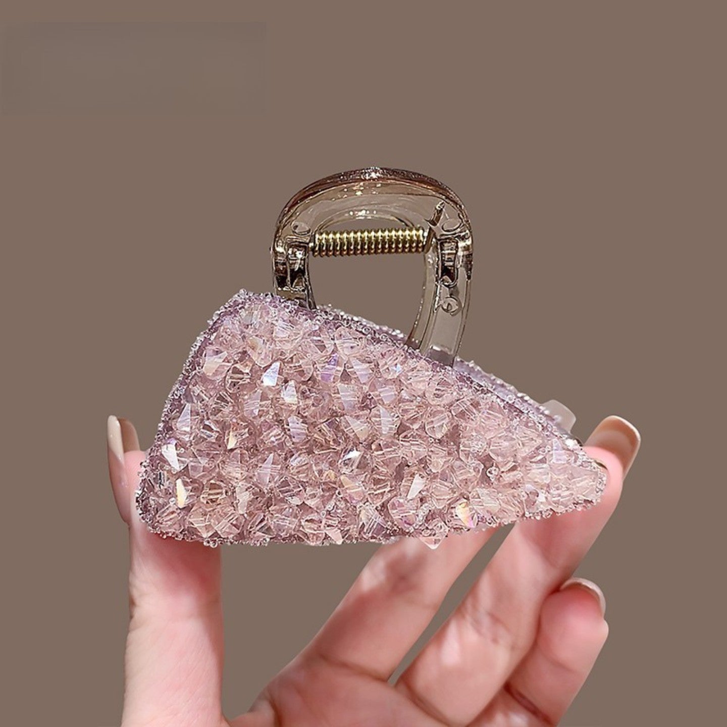 Style coréen Triangular Full-diamond Clip pour les femmes