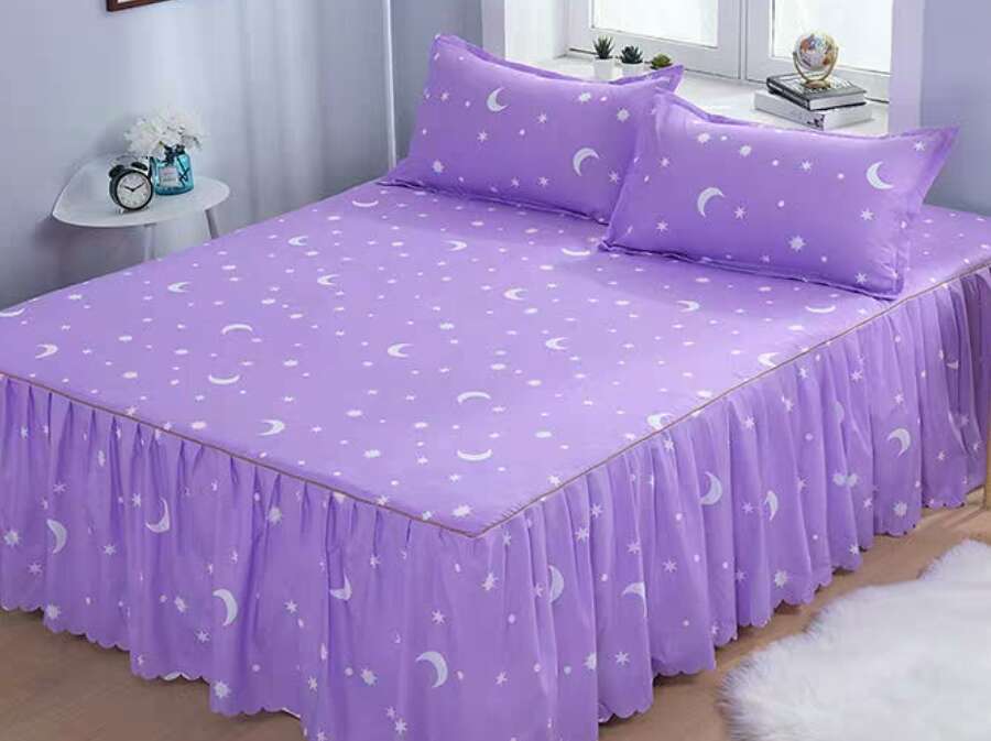 Lit Jupe Oreiller 3 Laine Feuille de lit Ensemble de lit Couche