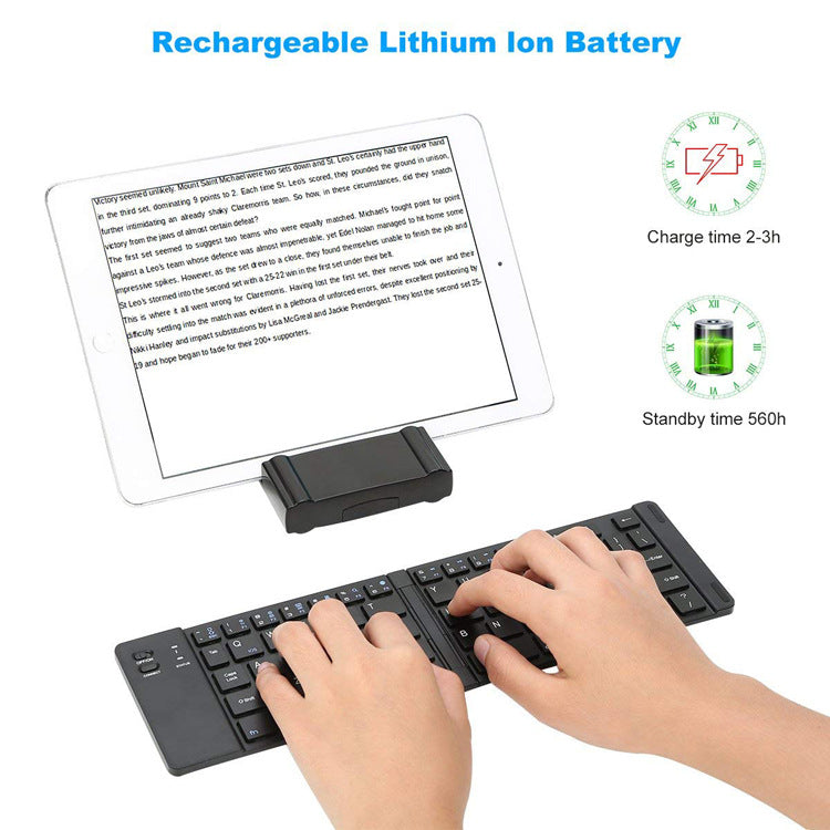 Pliage métal Bluetooth pliable clavier Mini Bluetooth sans fil