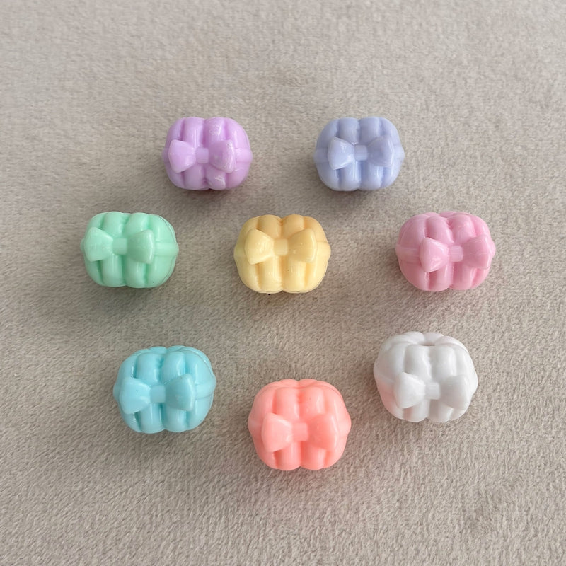 Perles de potiron acrylique couleur solide