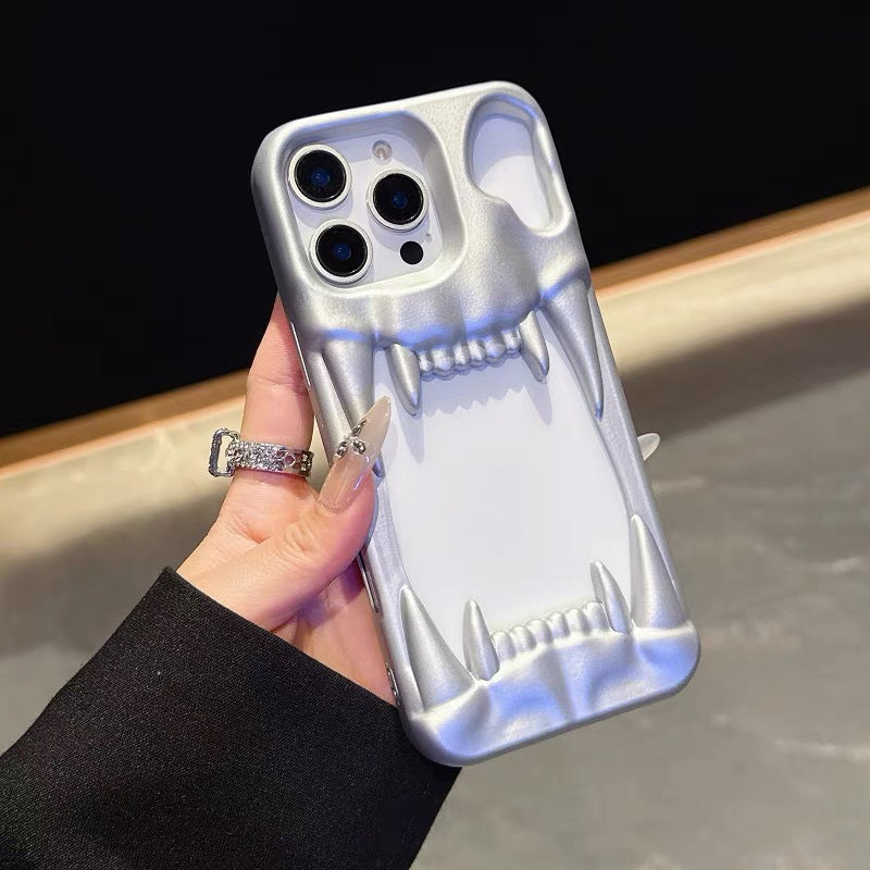 Cas créatif de téléphone de dent Tiger Hollow