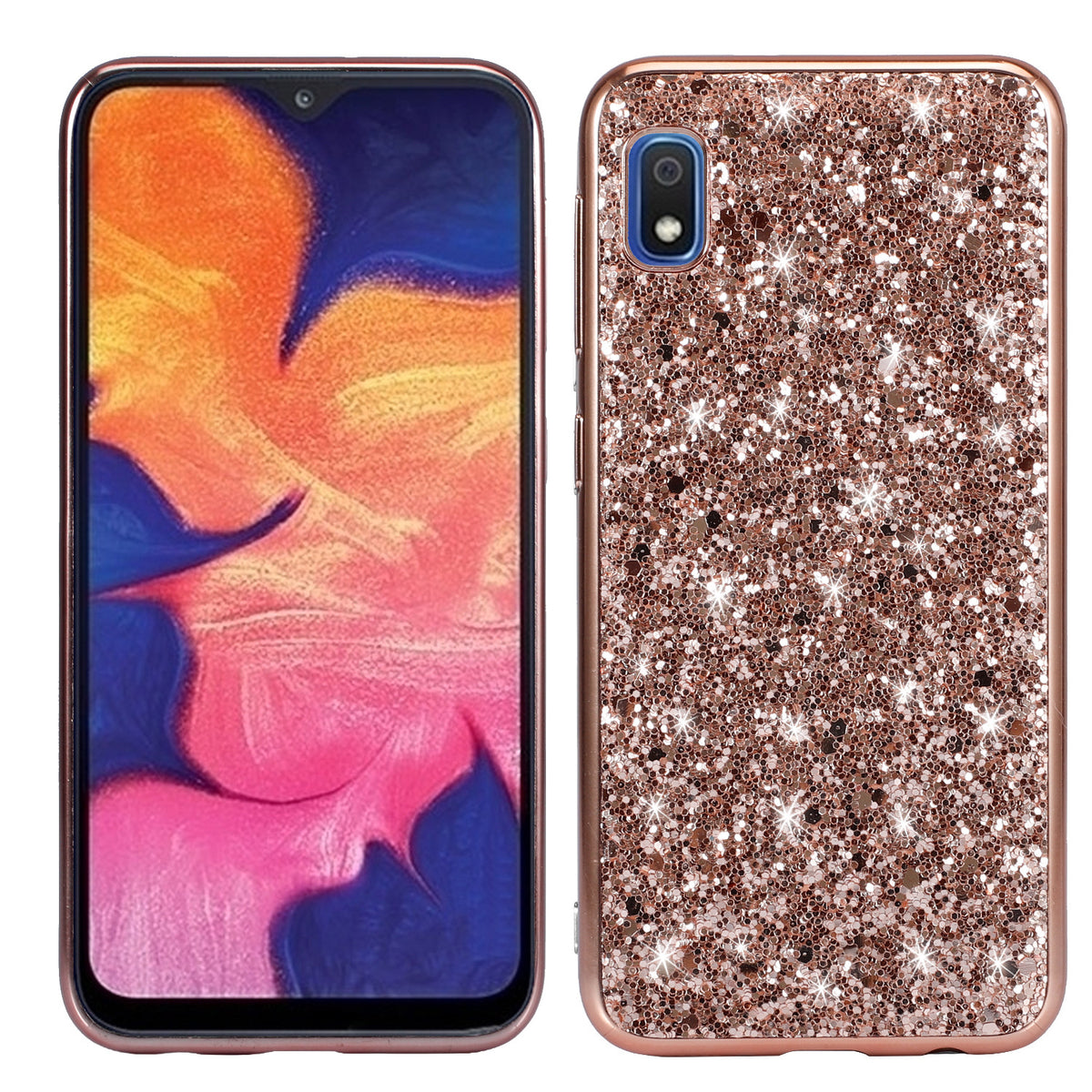 Suitable for S20 Plus glitter paste leather phone case