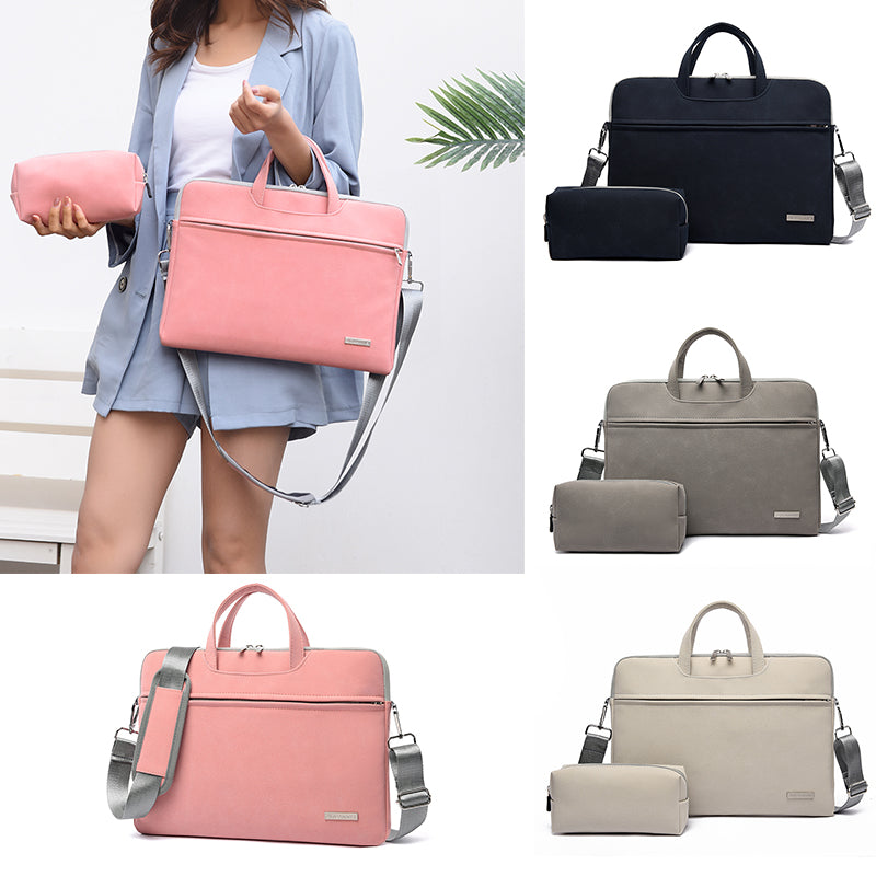 PU Leather Women Portable Bag Satchel Satchel for Macbook Air 13.3 14 15.6