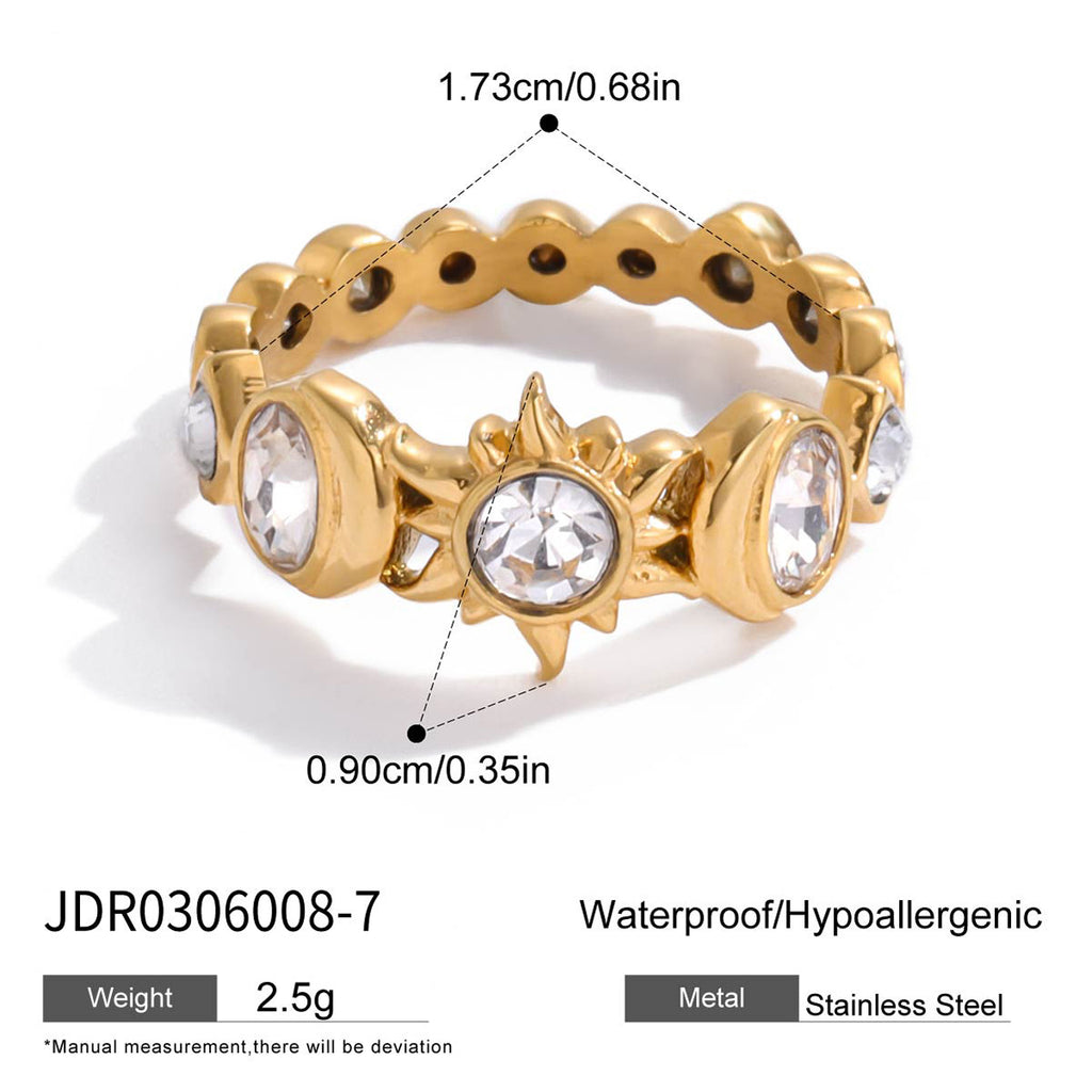 Bague en acier inoxydable de luxe abordable pour les femmes