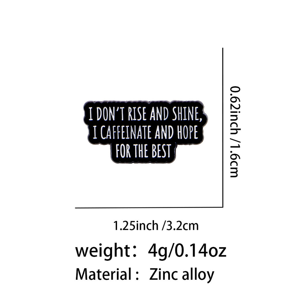 Caricature Anglais Court Phrase Citation Brooch