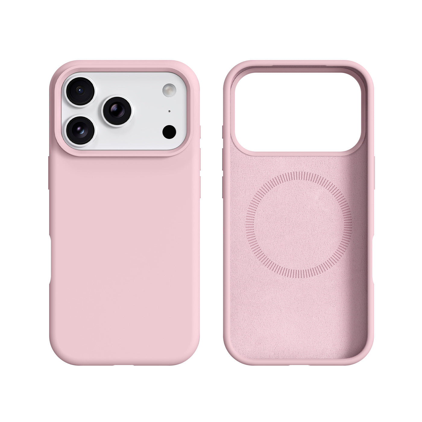 Boîtier de téléphone en silicone liquide avec fixation magnétique intégrée
