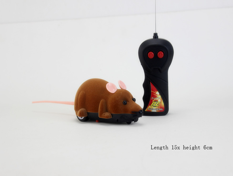 Floking électrique télécommande simulation drôle chat souris boîte de couleur emballage chat jouet pe