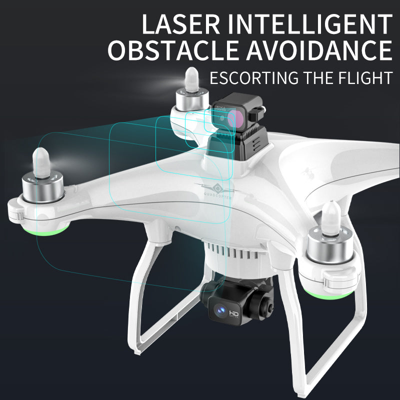 Évitement d'obstacle laser 4K HD Trois axes Mécanique Gimbal Dual GPS Drone