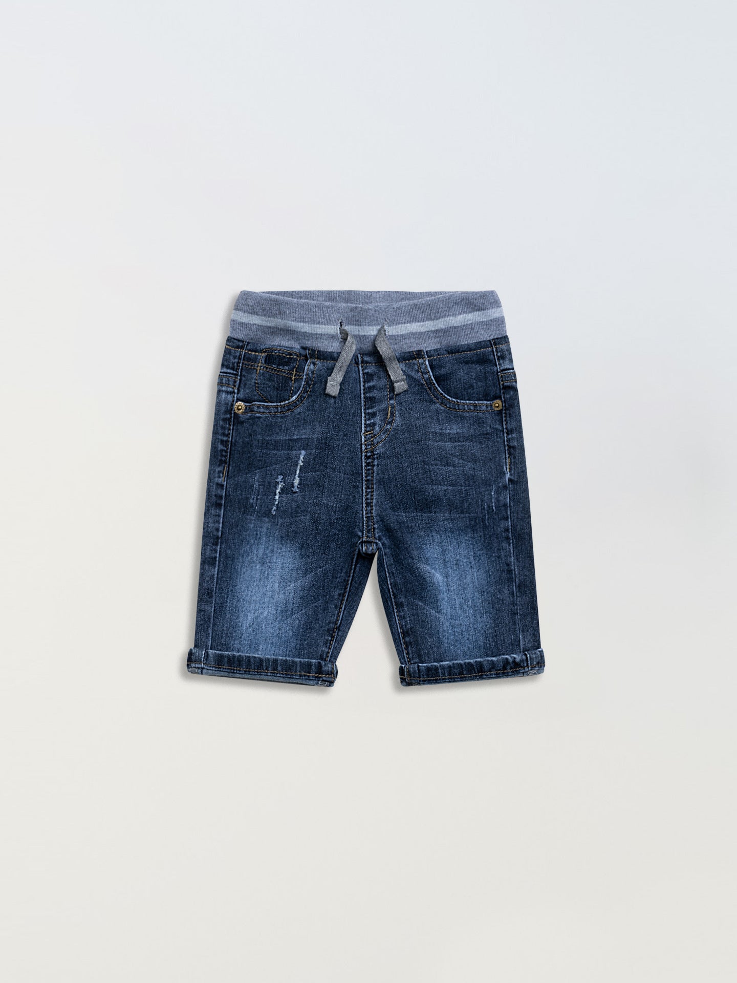 Pantalon d'été Pantalon Short Garçons Denim taille côte à côte Pantalon mi-long