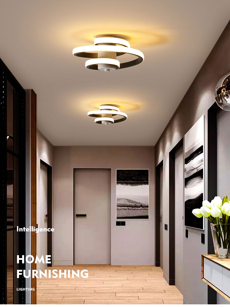 Simple et moderne lumière de plafond led métal