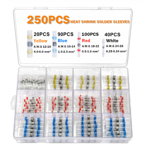 Bloc terminal à manches à souder étanche 50Pcs en boîte
