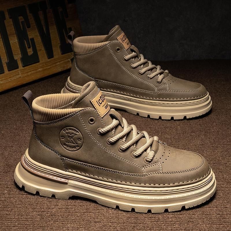 Retro de style britannique, mi-hauteur Dr Martens Bottes