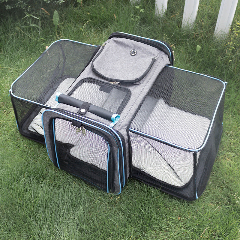 Pliable Cat Carrier Petit chien Sac de voyage Cat monté sur voiture
