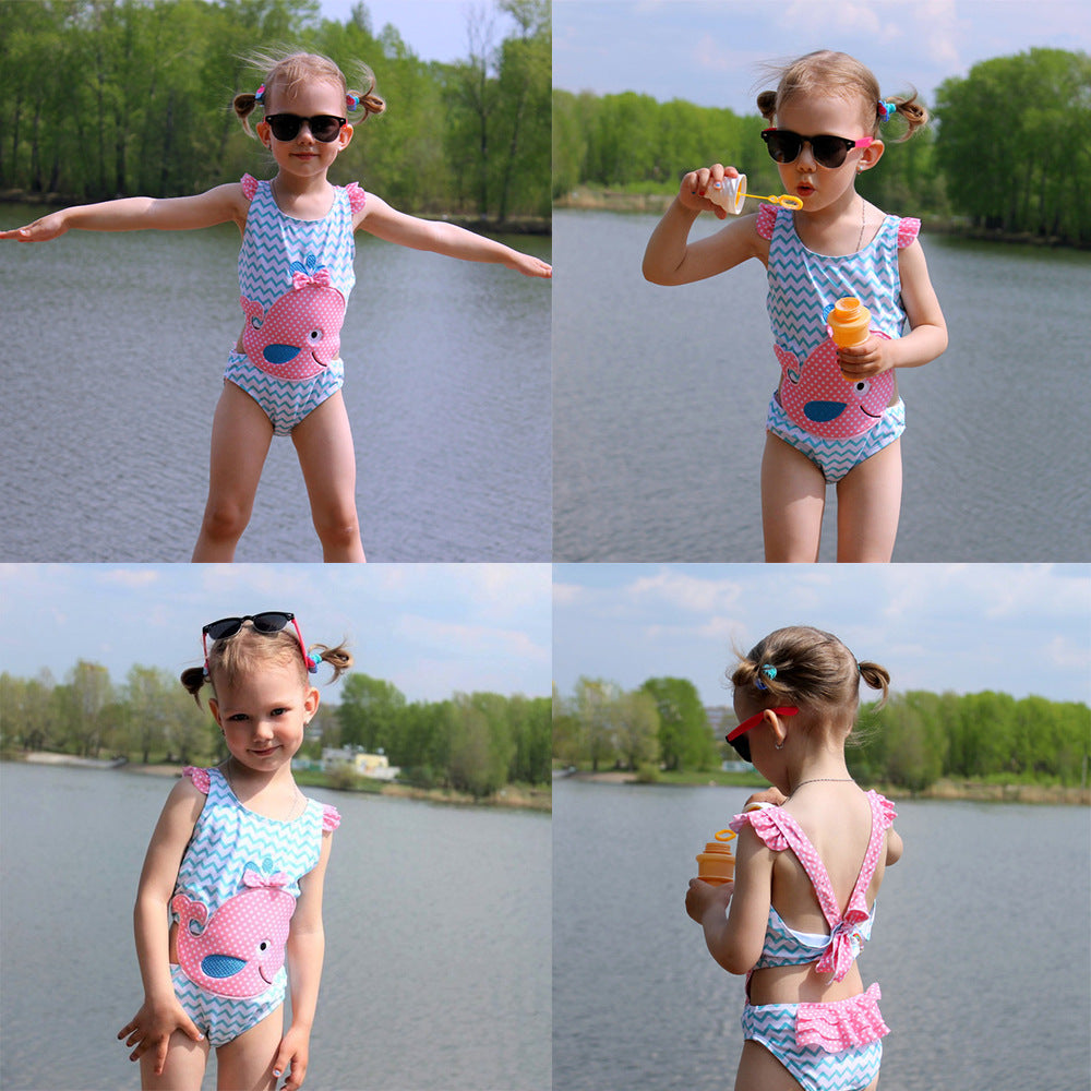 Bébé filles Maillot de bain Pastèque Maillot de bain Natation Plage Baignoire Bikini Mignon Été One-piec