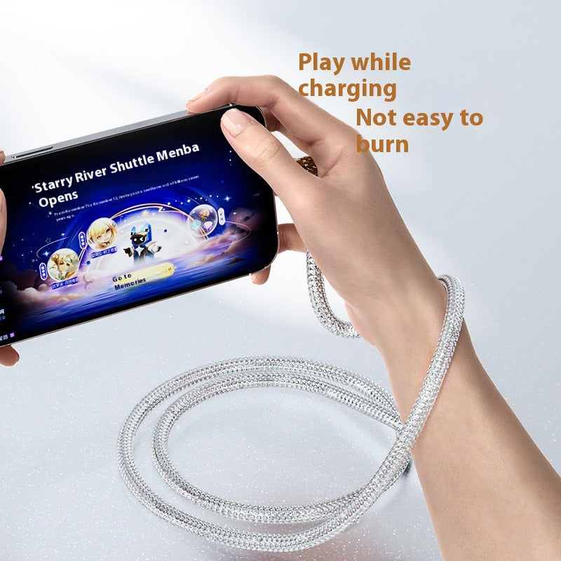 PD20W Diamond câble de données tressé Type-c câble de recharge
