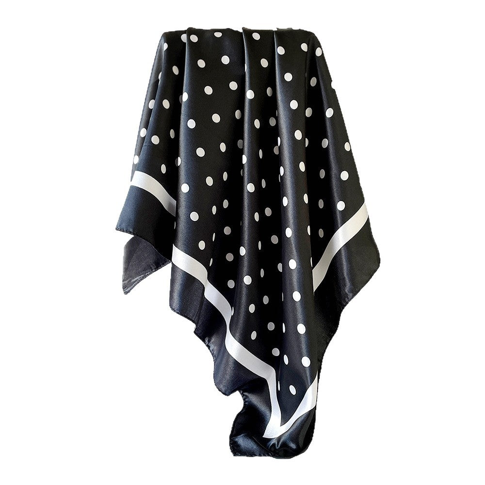 Polka-dot Imprimer Headscarf Femmes Faux Écharpe en soie