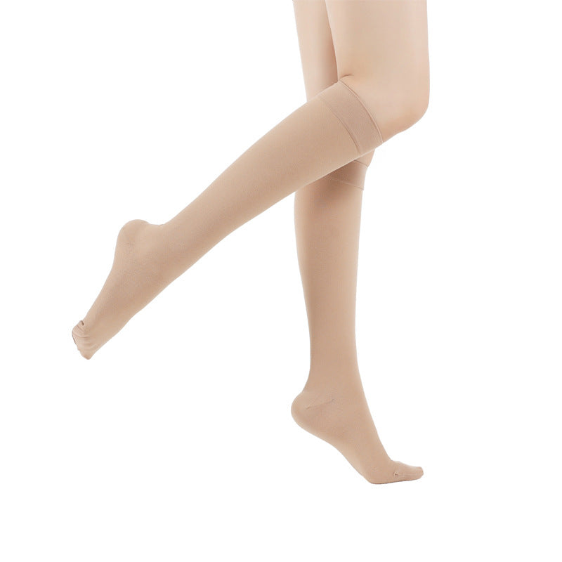 Classe médicale de classe II Compression Chaussettes de soutien des jambes de couleur unie