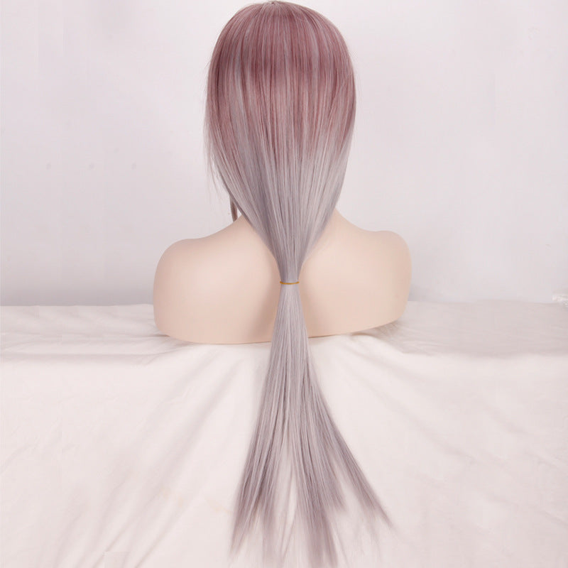 Longueur moyenne cheveux droits avec couleur taro