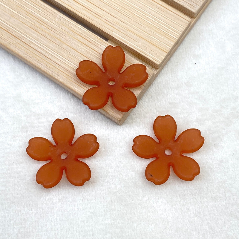 Perles 5-Petal Acrylique Matte