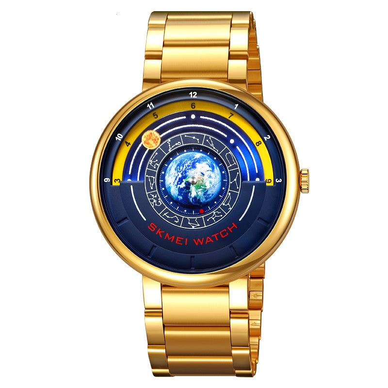 Trendy Quartz Watch Cool Blue Starry Dial