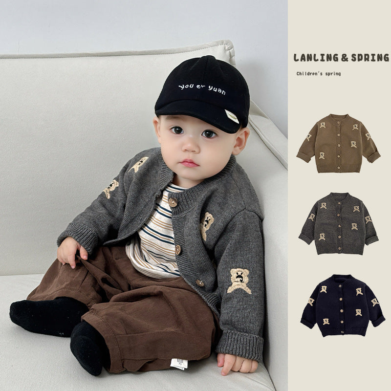 Autumn Mode tricoté Cardigan mignon enfant manteau