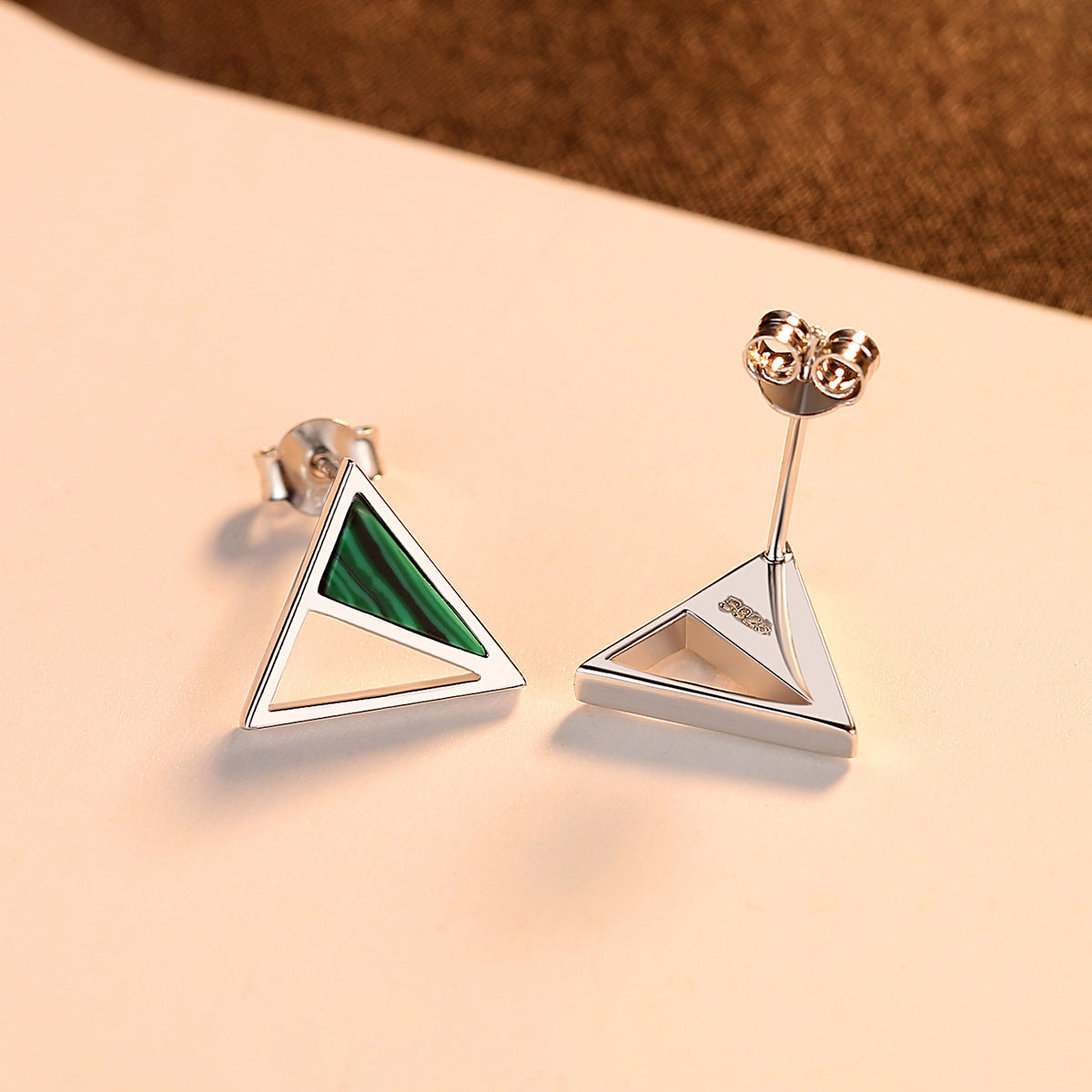 Boucles d'oreilles européennes et américaines de malachite