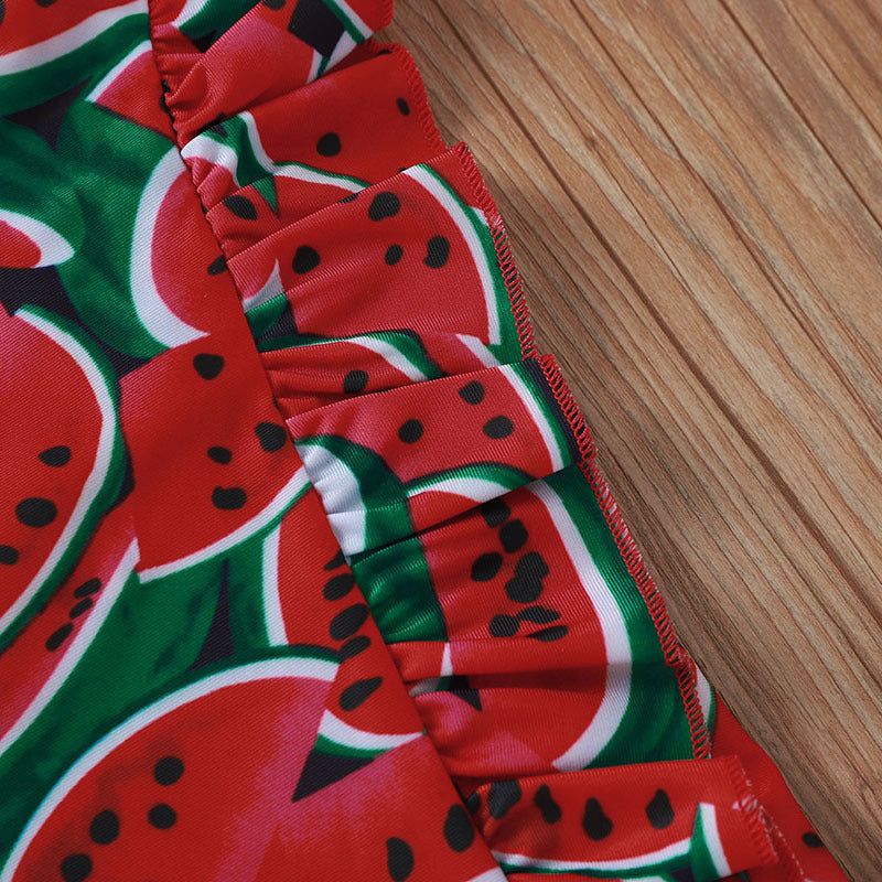 Maillot de bain à manches simples imprimé
