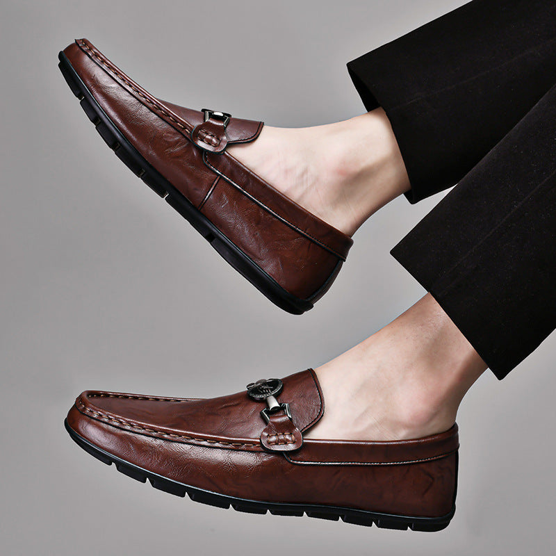 Men's Versatile Trendy Soft Leather Comfortable Casual Leather Shoes