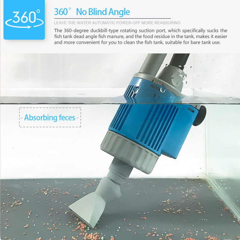 Fish Tank Gravel Cleaner - Electric Aquarium Sand Vacuum
