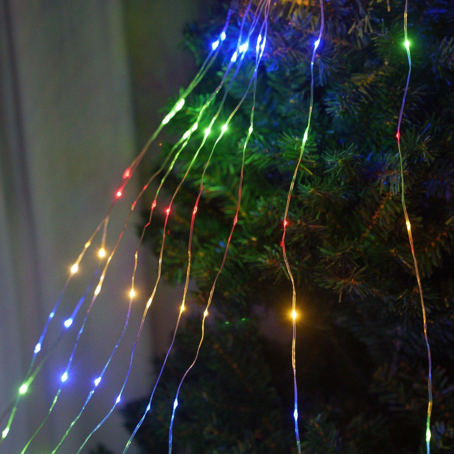 Pentagram Waterfall Light Outdoor Courtyard Décoration de Noël
