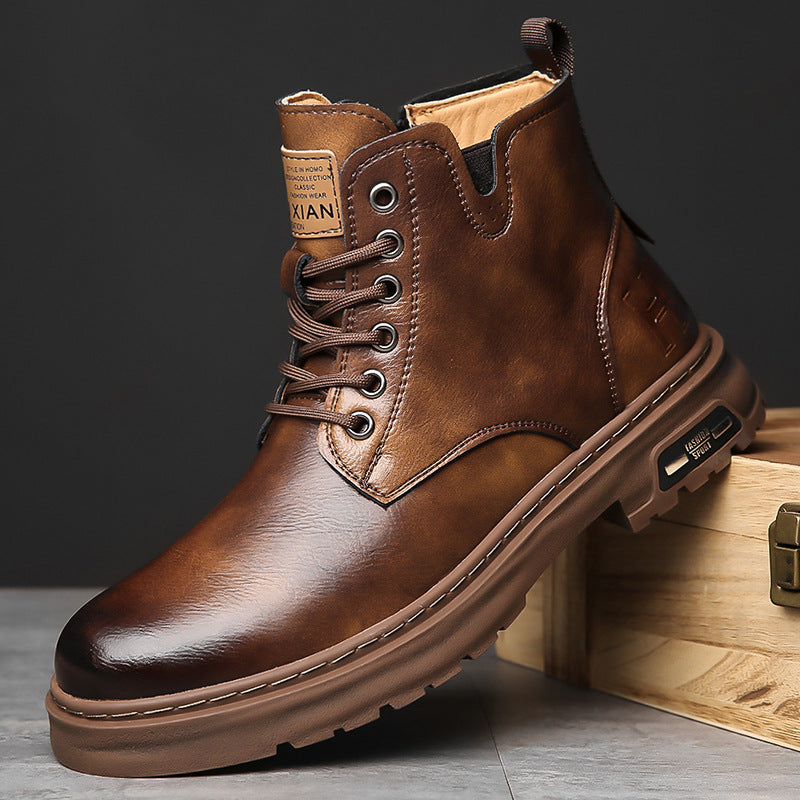 Bottes d'automne de style britannique avec des semelles épaisses