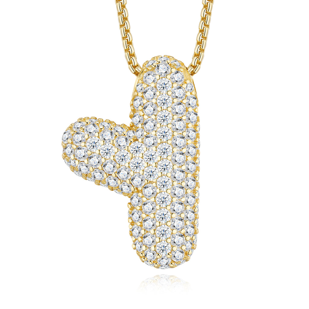 11.25g S925 Collier initial plaqué argent sterling pour femmes D Couleur VVS1 Moissanite