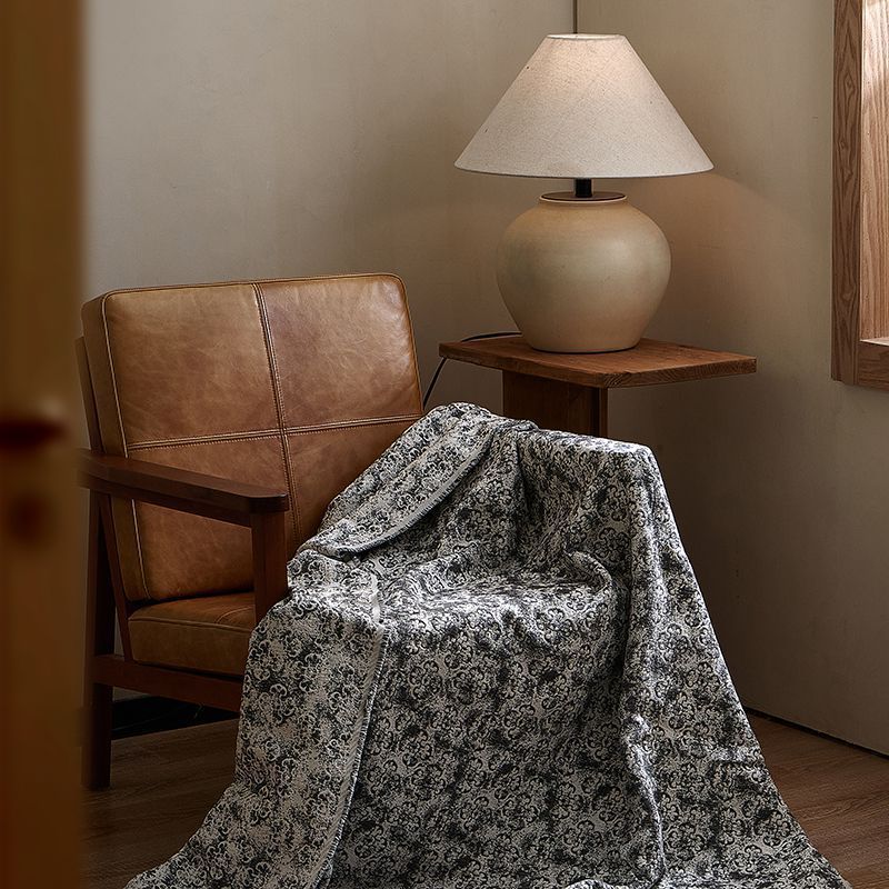 Couverture en coton tissée avec une Texture laine Couverture multifonctionnelle