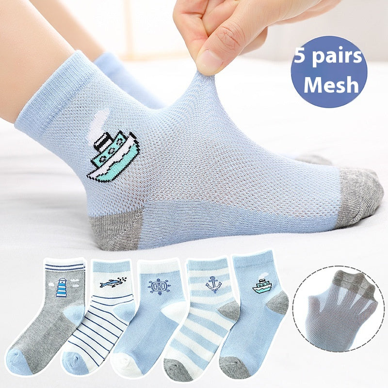 Chaussettes courtes en couleur solide pour enfants